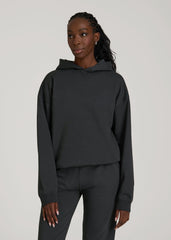 American Tall Sale | Garment Dyed Hoodie for Tall Women in Washed Black