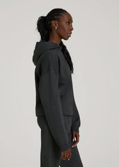 American Tall Sale | Garment Dyed Hoodie for Tall Women in Washed Black