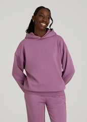 American Tall Discount | Garment Dyed Hoodie for Tall Women in Argyle Purple