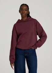 American Tall Outlet | Garment Dyed Hoodie for Tall Women in Tawny Port