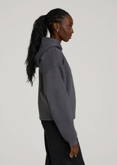 American Tall For Sale | Garment Dyed Hoodie for Tall Women in Charcoal Rinse