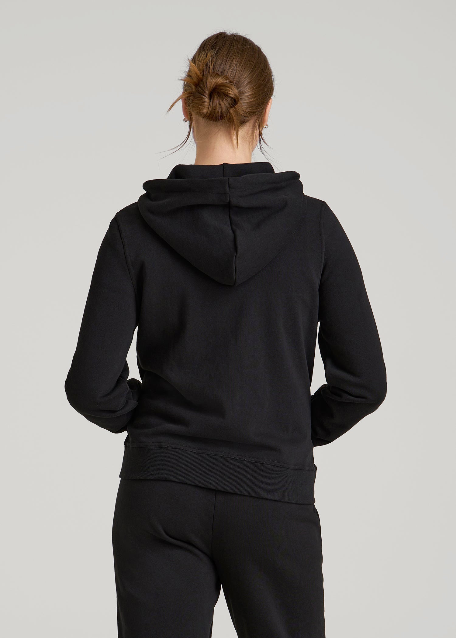 American Tall For Sale | Wearever Fleece Full-Zip Hoodie for Tall Women in Black
