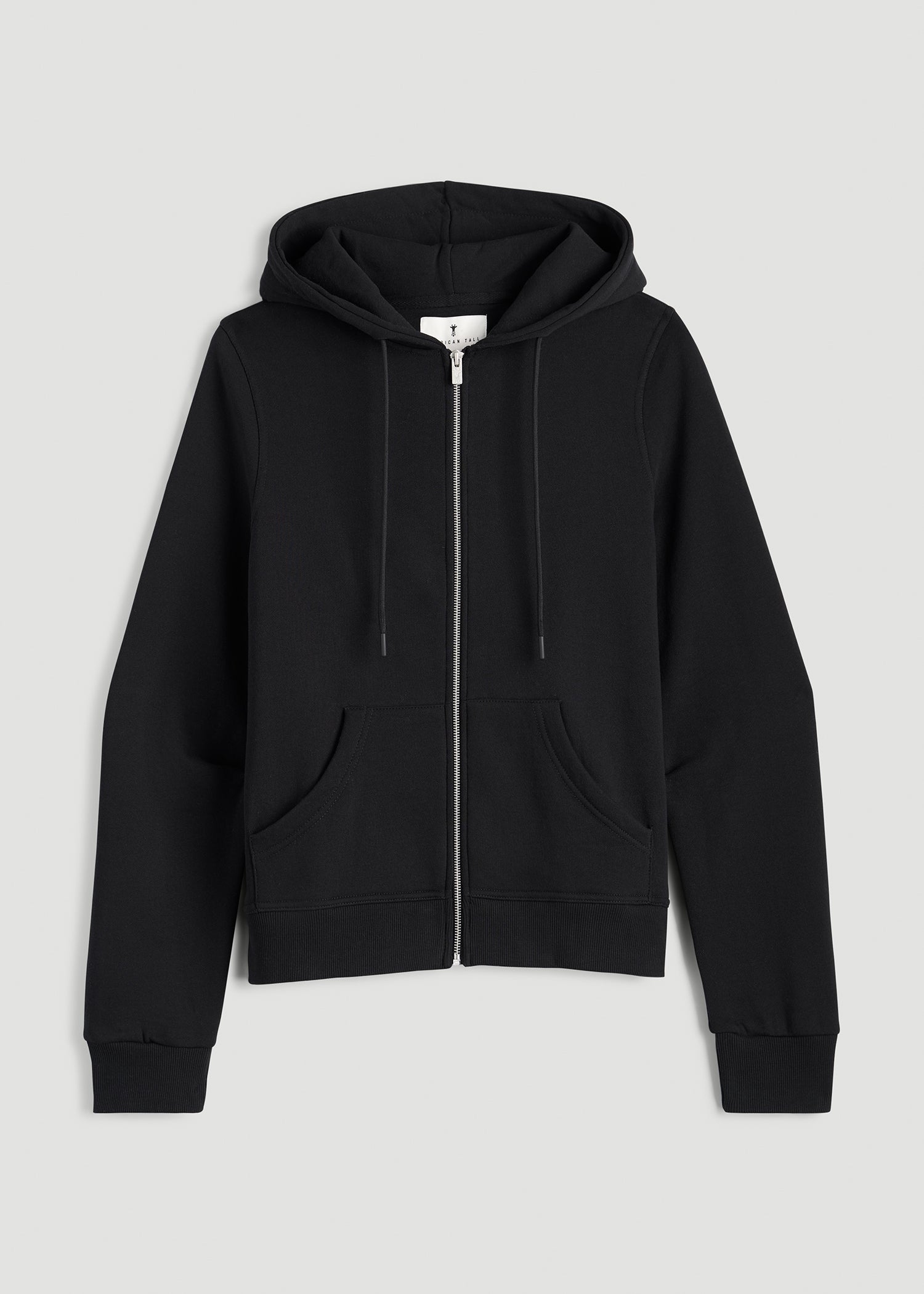 American Tall For Sale | Wearever Fleece Full-Zip Hoodie for Tall Women in Black