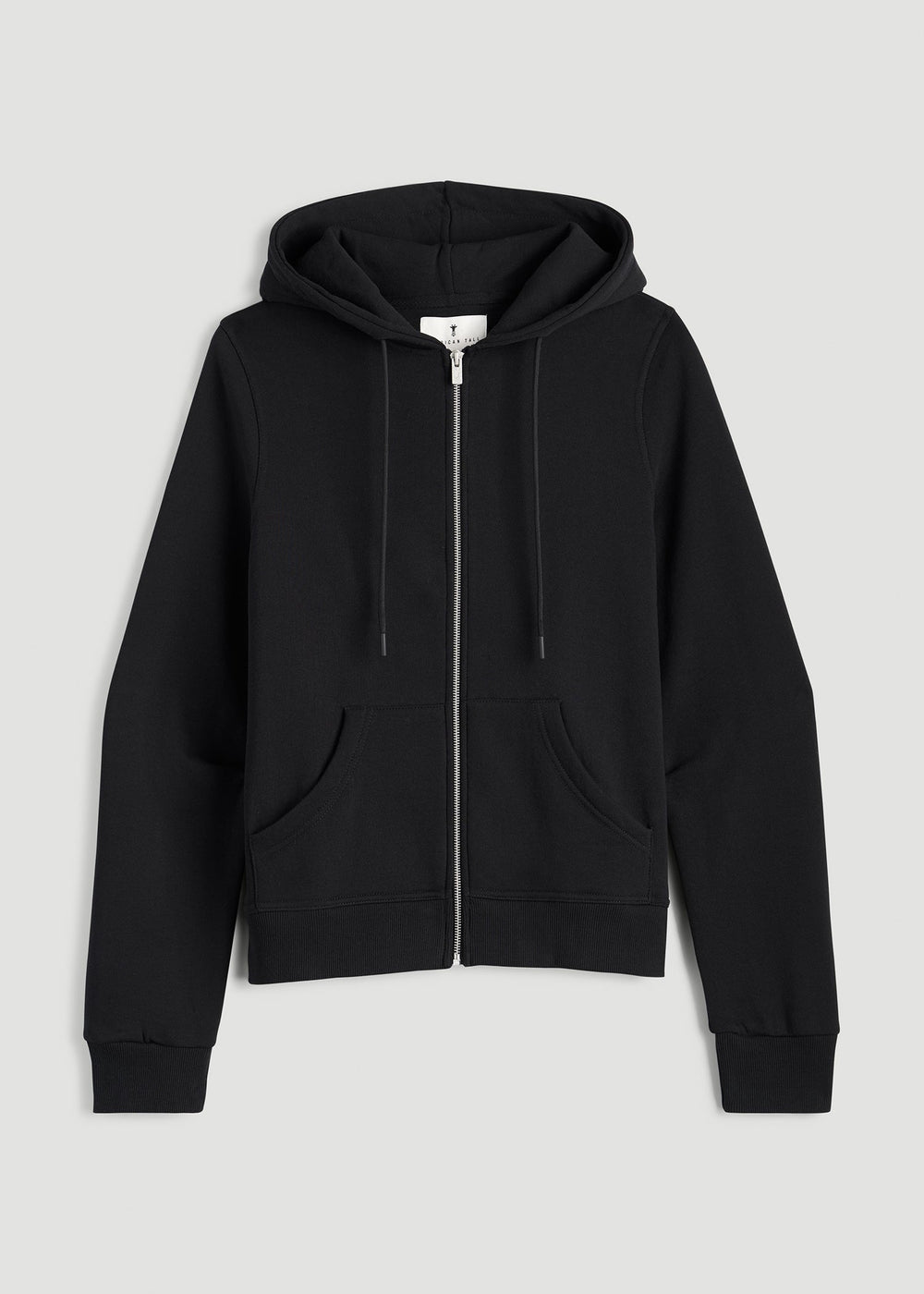 American Tall For Sale | Wearever Fleece Full-Zip Hoodie for Tall Women in Black