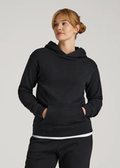American Tall Online Shop | Wearever Fleece Relaxed Fit Hoodie for Tall Women in Black