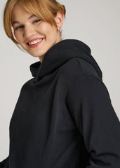 American Tall Online Shop | Wearever Fleece Relaxed Fit Hoodie for Tall Women in Black