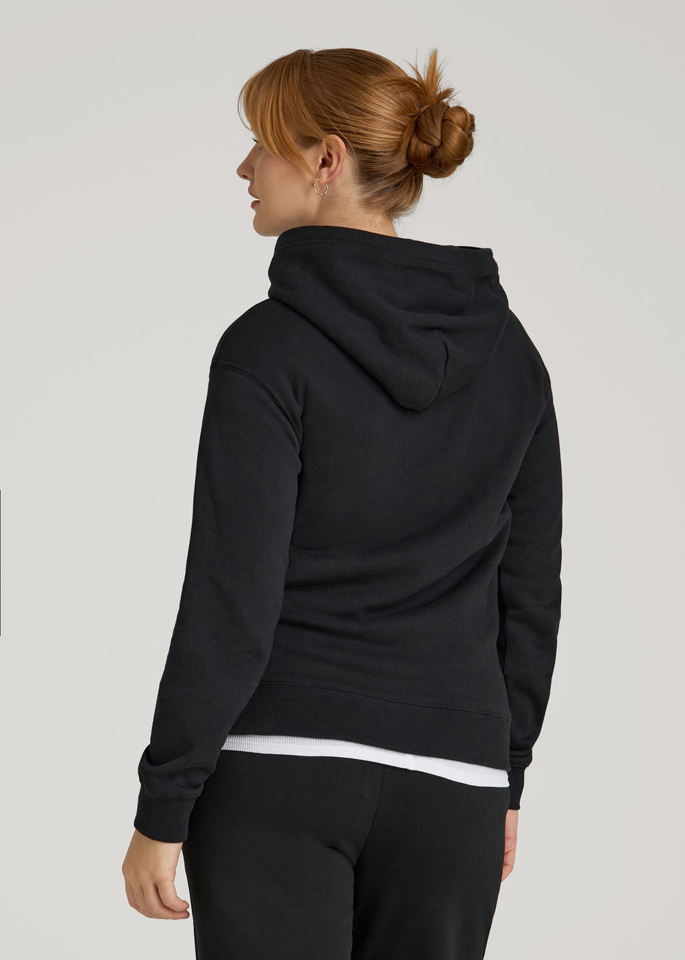 American Tall Online Shop | Wearever Fleece Relaxed Fit Hoodie for Tall Women in Black
