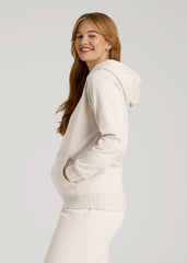 American Tall Discount | Wearever Fleece Relaxed Fit Hoodie for Tall Women in Oatmeal Mix