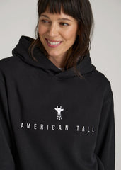 American Tall Outlet | Logo Hoodie for Tall Women in Black