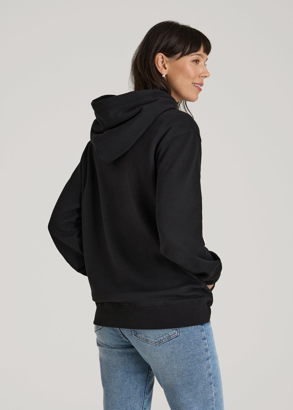 American Tall Outlet | Logo Hoodie for Tall Women in Black