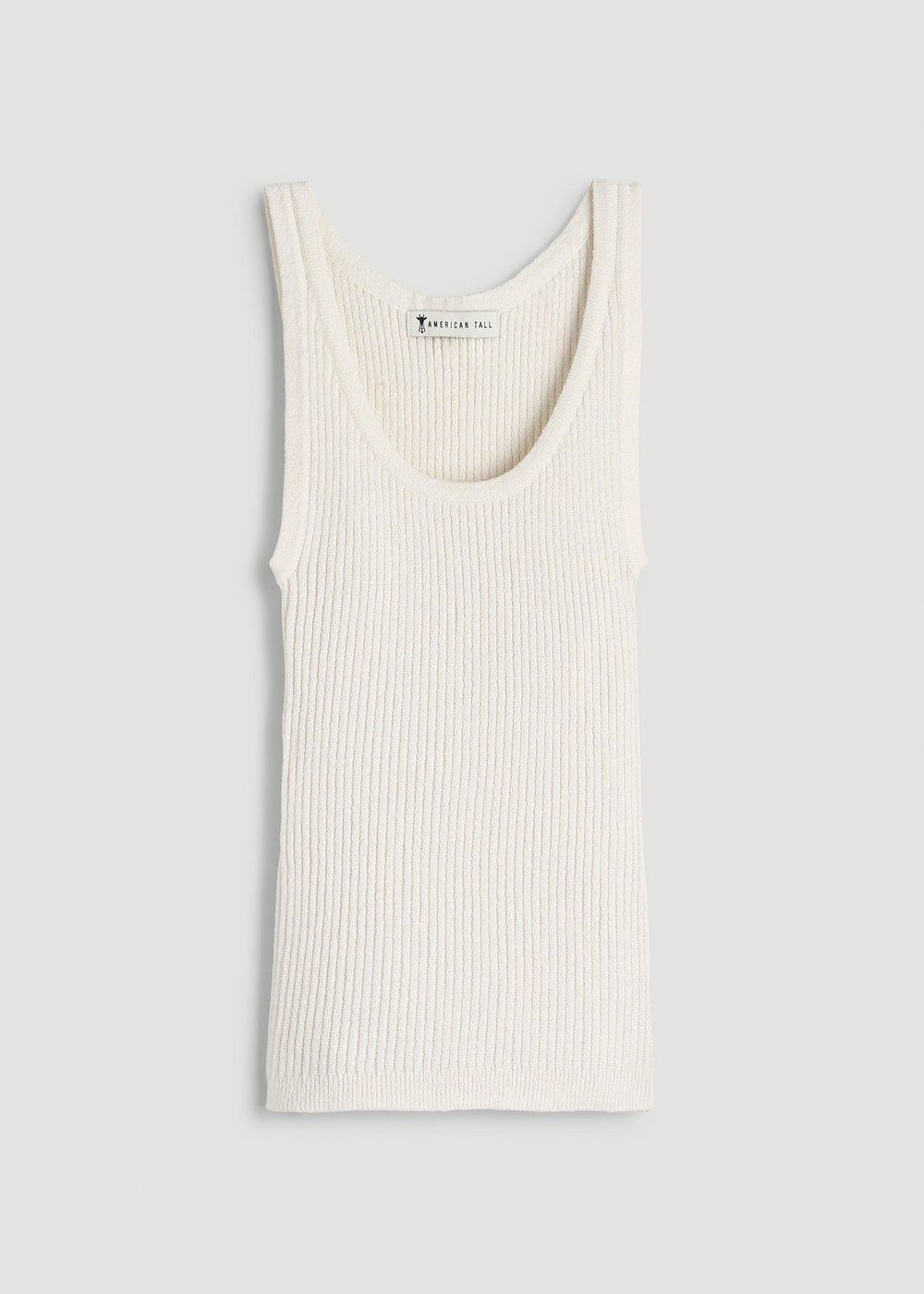 American Tall Online Shop | Boucle Knit Tank for Tall Women in Star White