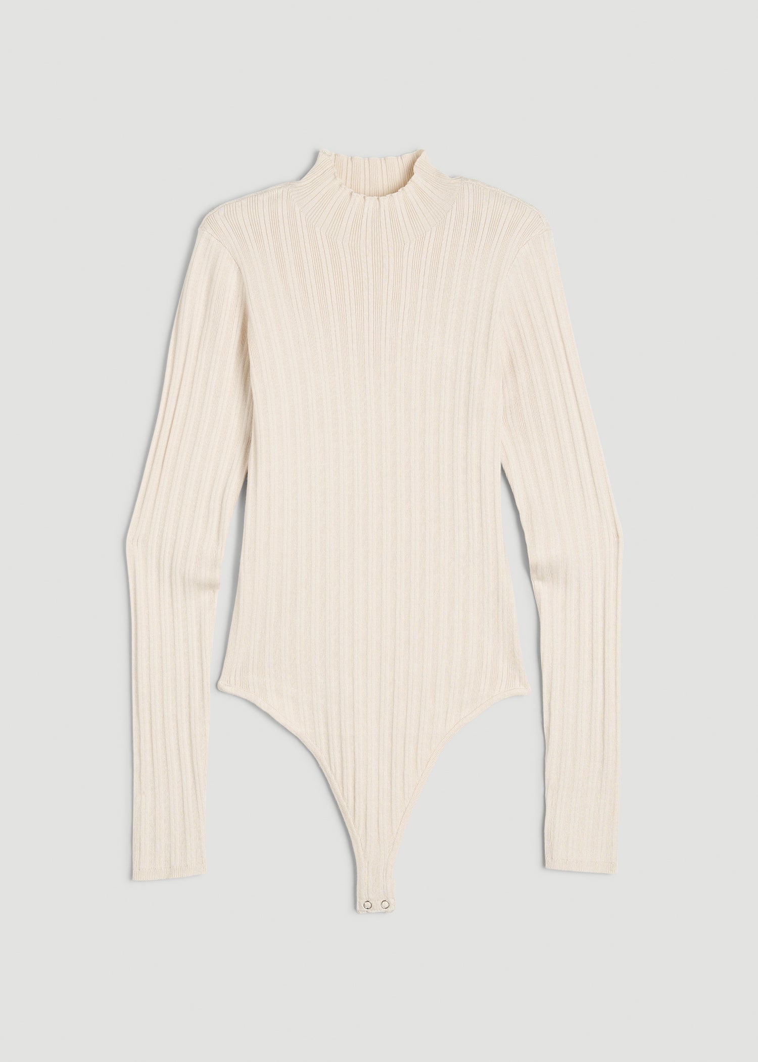 American Tall Online | Mock Neck Sweater Bodysuit for Tall Women in Warm Ecru