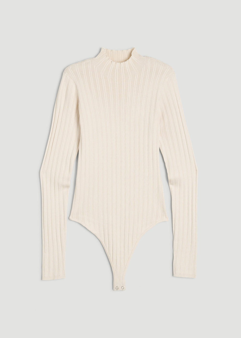 American Tall Online | Mock Neck Sweater Bodysuit for Tall Women in Warm Ecru