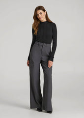 American Tall Sale | Mock Neck Sweater Bodysuit for Tall Women in Black