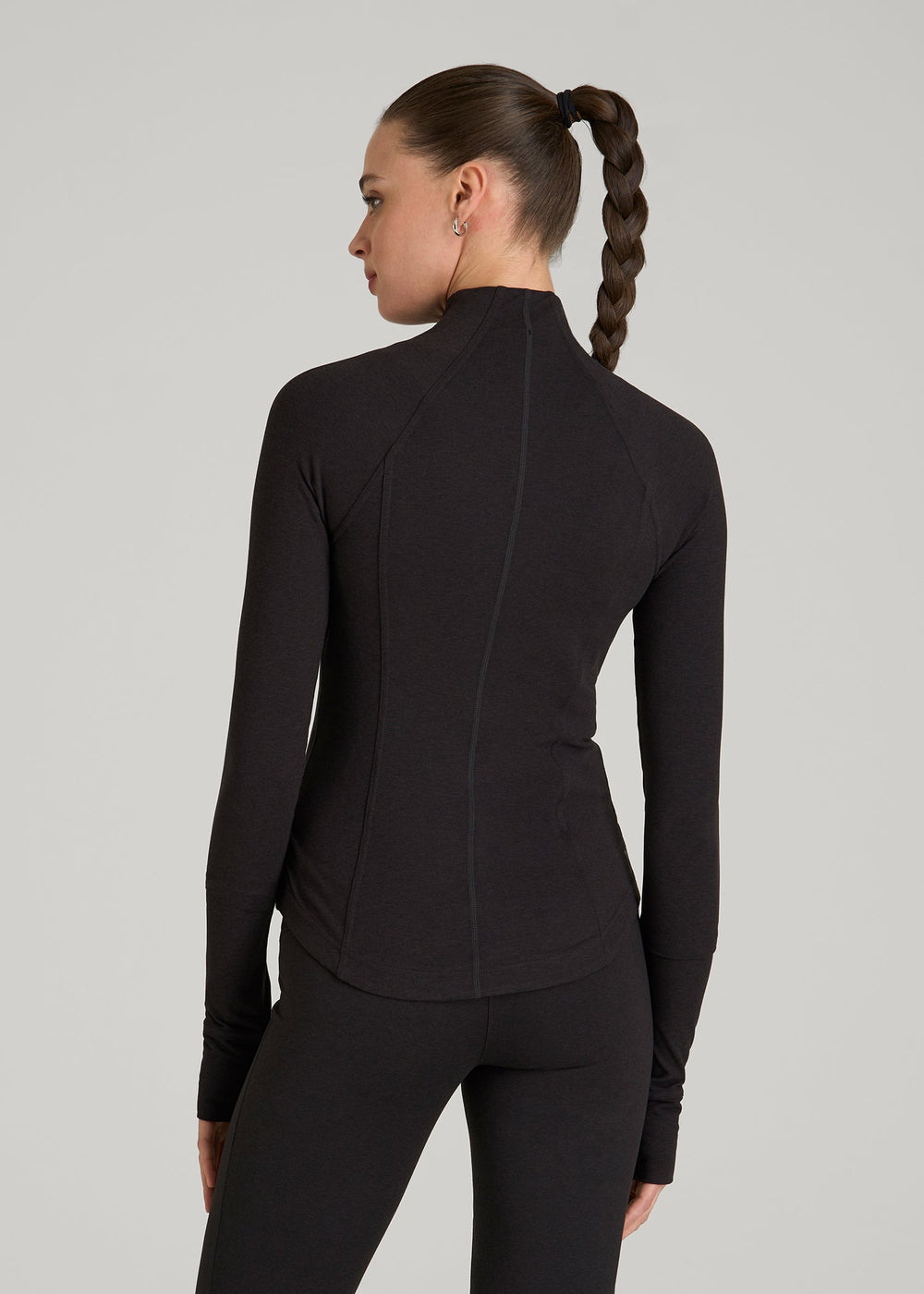 American Tall For Sale | Ultra Soft Athletic Zip Up Jacket for Tall Women in Black Mix