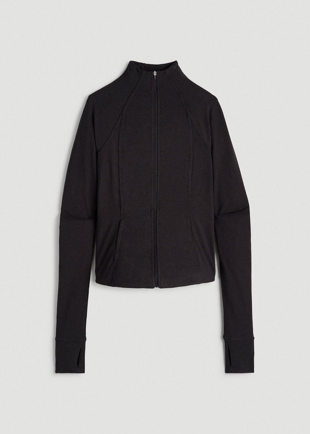 American Tall For Sale | Ultra Soft Athletic Zip Up Jacket for Tall Women in Black Mix