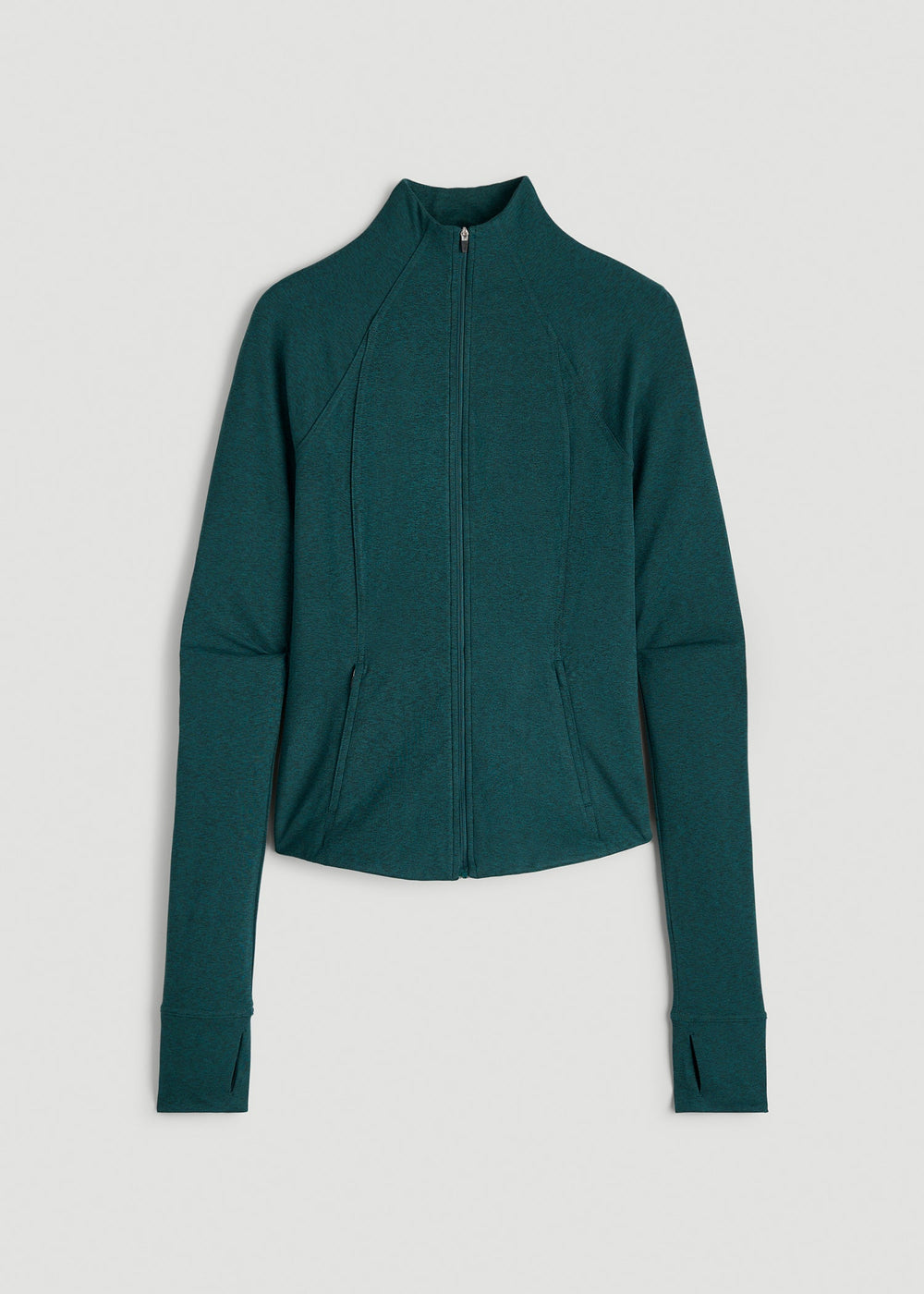 American Tall Online Shop | Ultra Soft Athletic Zip Up Jacket for Tall Women in Deep Teal Mix