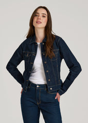 American Tall Online | Classic Denim Jacket for Tall Women in Rinse Wash