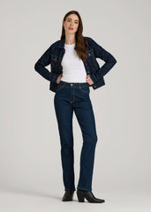 American Tall Online | Classic Denim Jacket for Tall Women in Rinse Wash