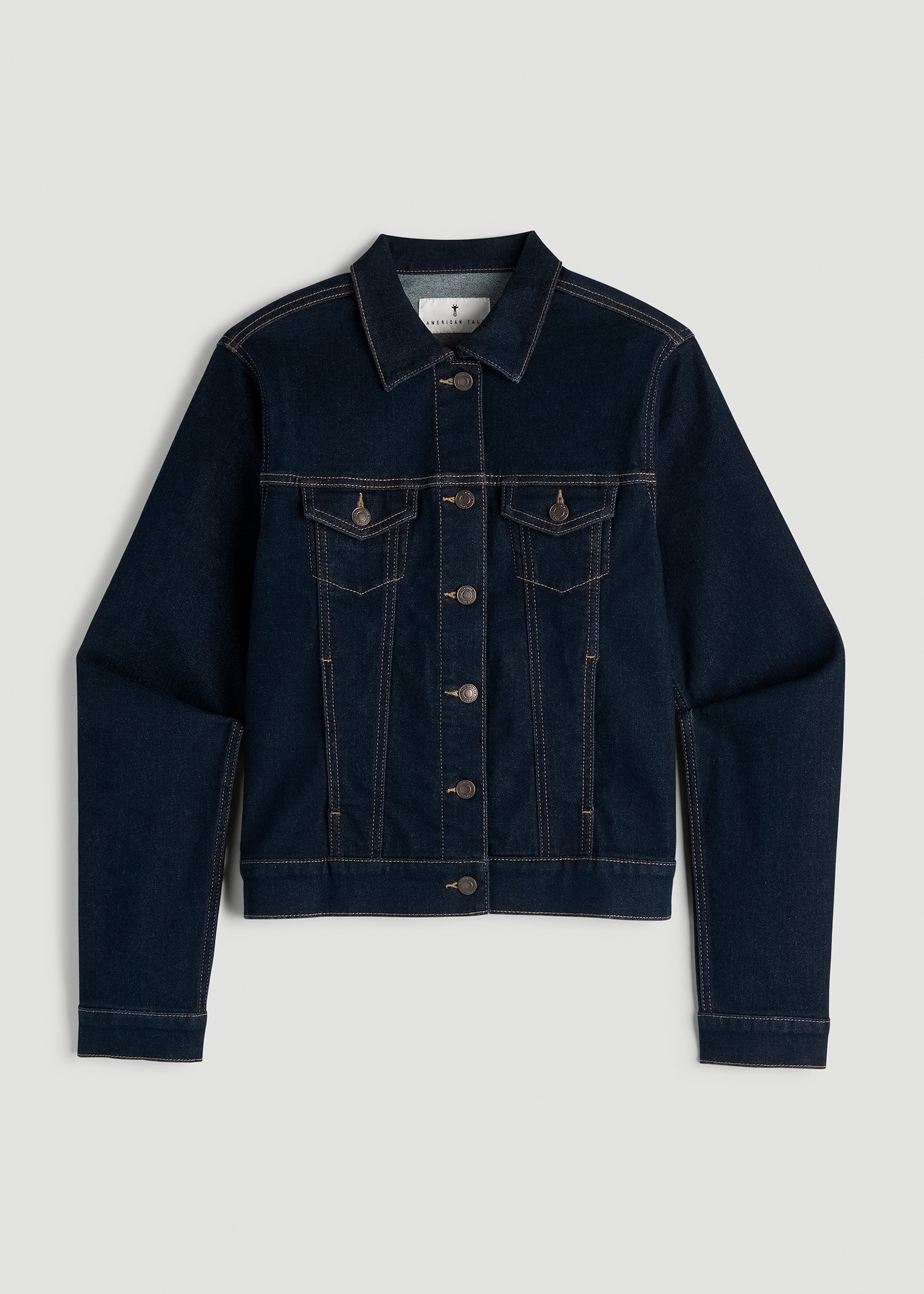 American Tall Online | Classic Denim Jacket for Tall Women in Rinse Wash