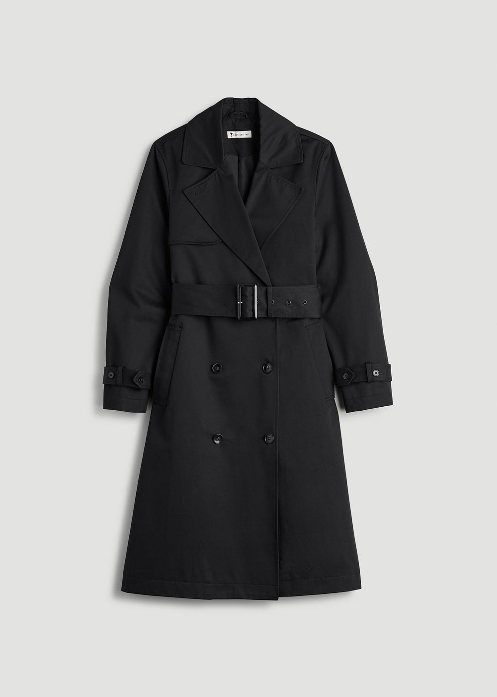American Tall Outlet | Relaxed Trench Coat for Tall Women in Black