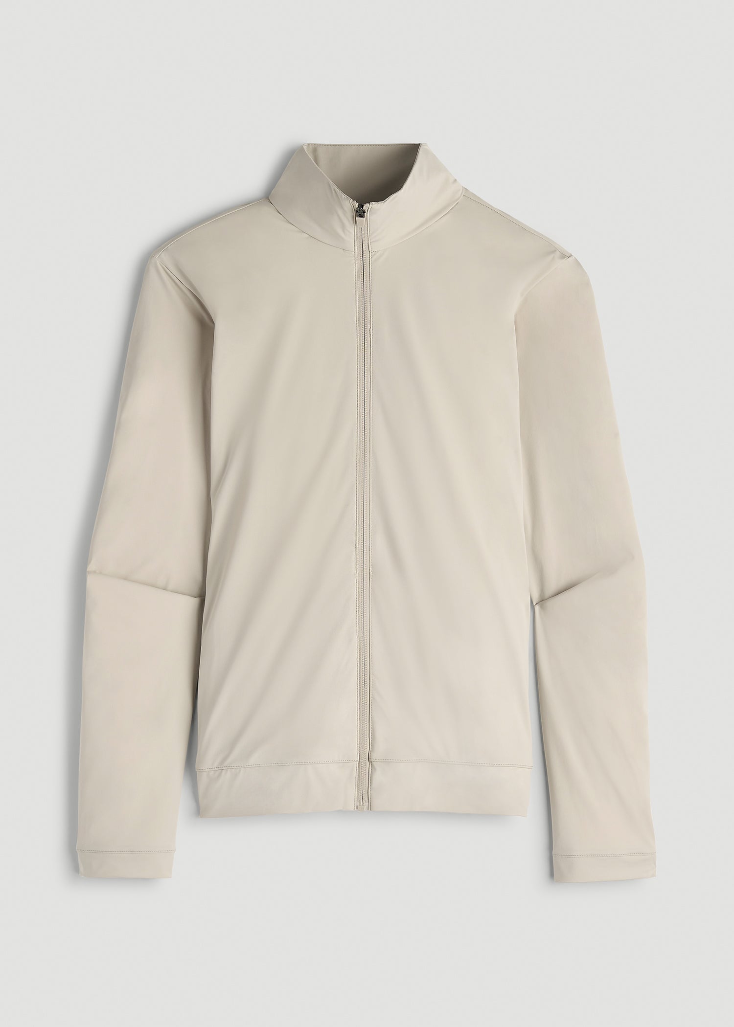American Tall Discount | Front Zip Commuter Jacket for Tall Women in Stone