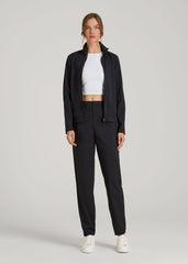 American Tall Online | Front Zip Commuter Jacket for Tall Women in Black