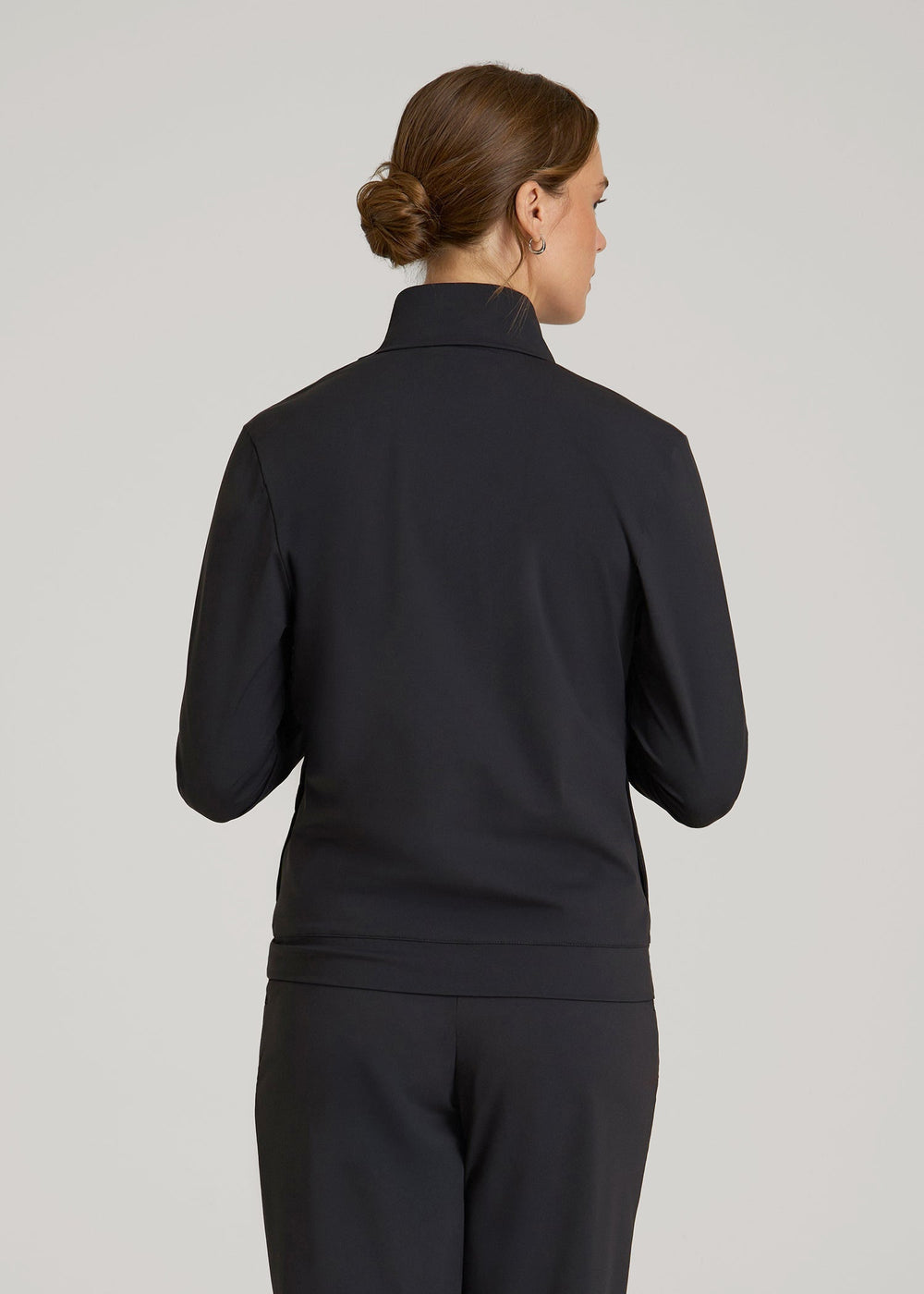 American Tall Online | Front Zip Commuter Jacket for Tall Women in Black