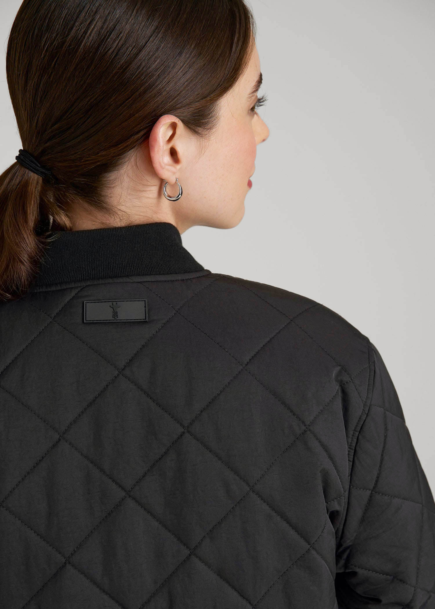 American Tall Outlet | Quilted Jacket for Tall Women in Black