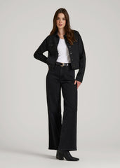 American Tall For Sale | Classic Denim Jacket for Tall Women in Black