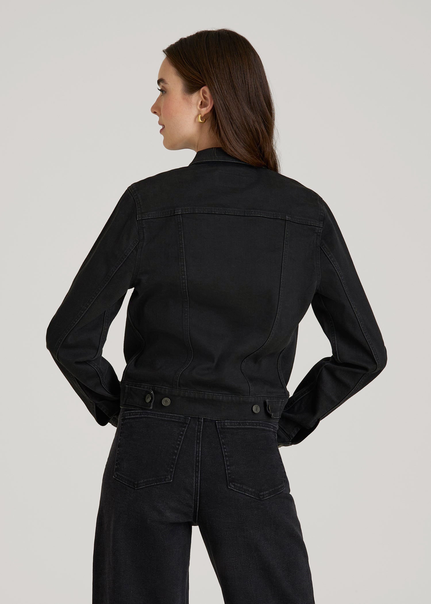 American Tall For Sale | Classic Denim Jacket for Tall Women in Black