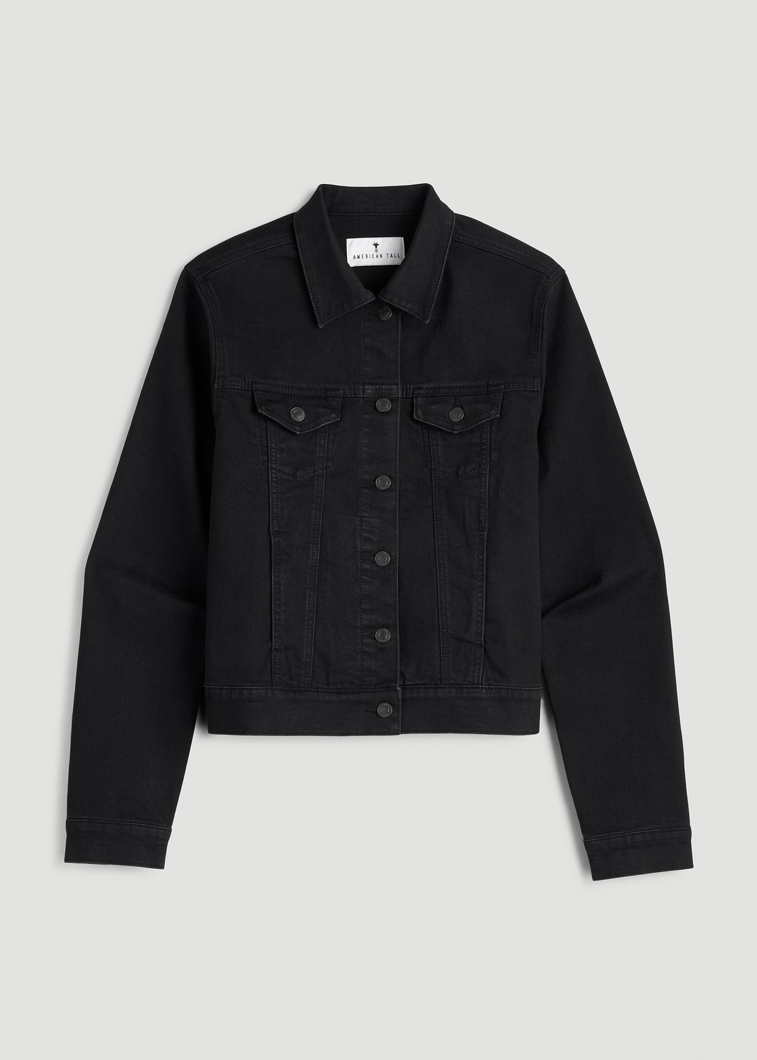 American Tall For Sale | Classic Denim Jacket for Tall Women in Black