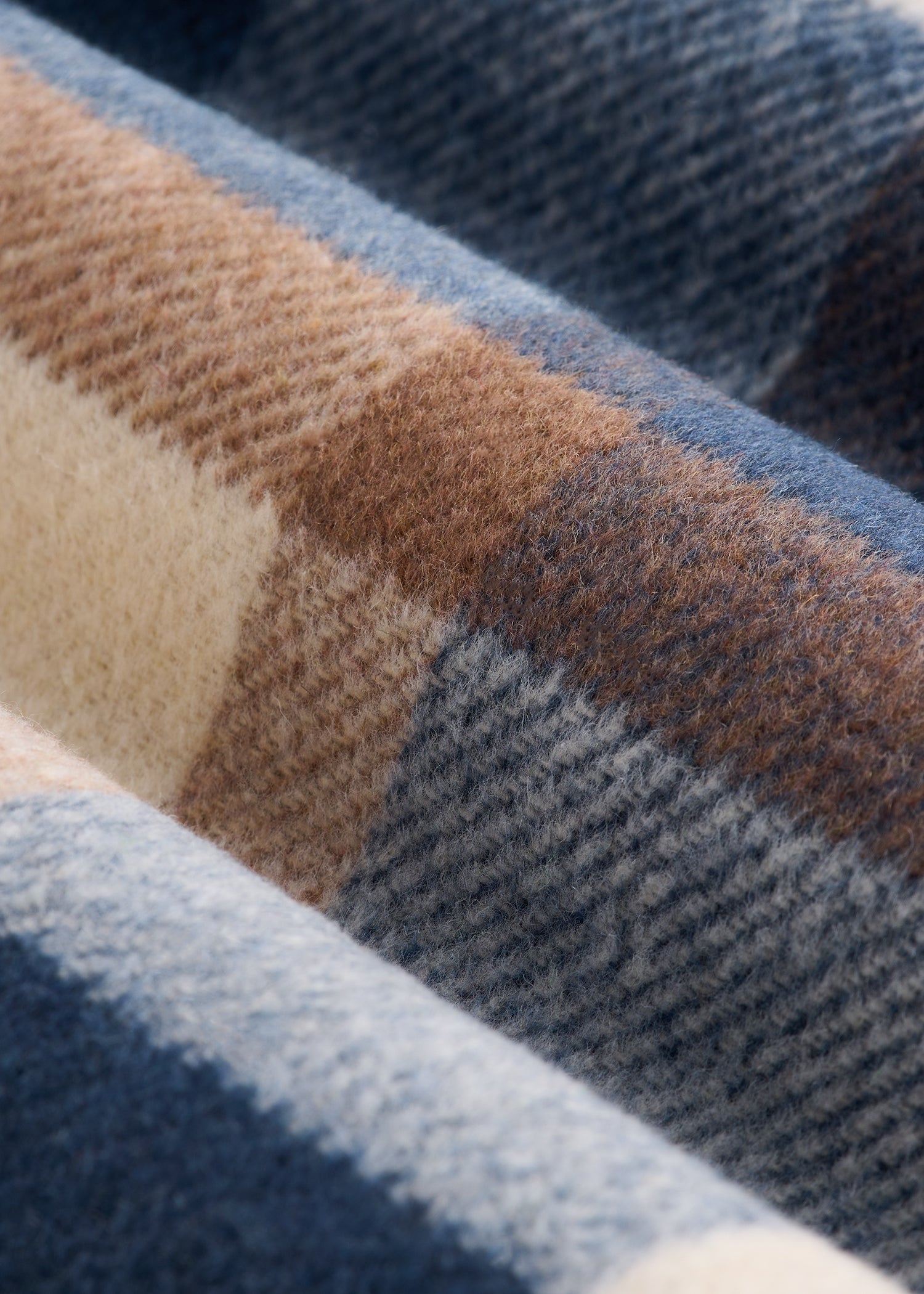 American Tall Discount | Flannel Shacket for Tall Women in Cream and Denim Blue Plaid