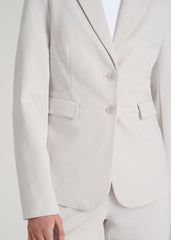American Tall Discount | Freedom Flex Two-Button Slim-Fit Blazer for Tall Women in White Sand