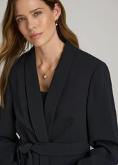 American Tall For Sale | Crepe Wrap Blazer for Tall Women in Black
