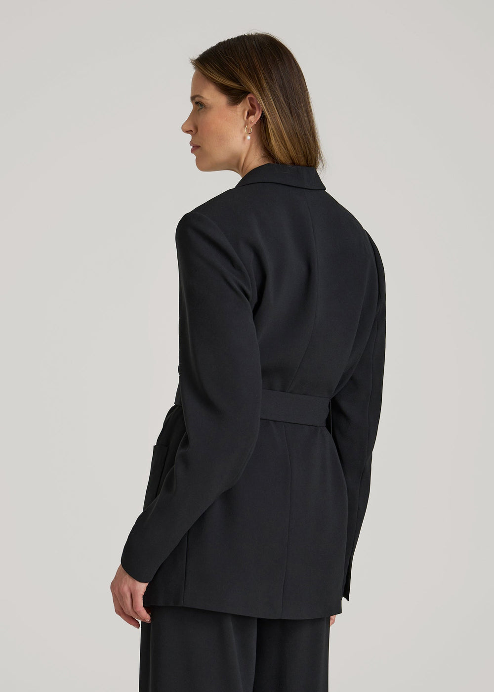 American Tall For Sale | Crepe Wrap Blazer for Tall Women in Black