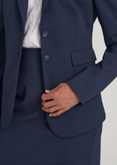 American Tall Online | Freedom Flex Two-Button Slim-Fit Blazer for Tall Women in Navy