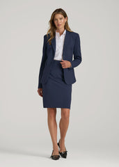 American Tall Online | Freedom Flex Two-Button Slim-Fit Blazer for Tall Women in Navy