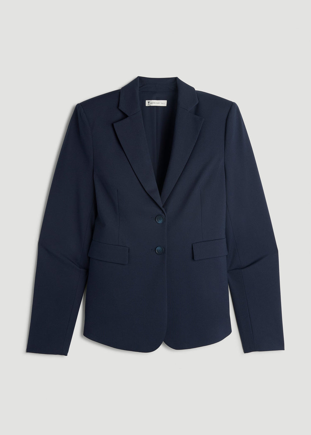 American Tall Online | Freedom Flex Two-Button Slim-Fit Blazer for Tall Women in Navy