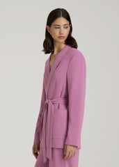 American Tall For Sale | Crepe Wrap Blazer for Tall Women in Argyle Purple