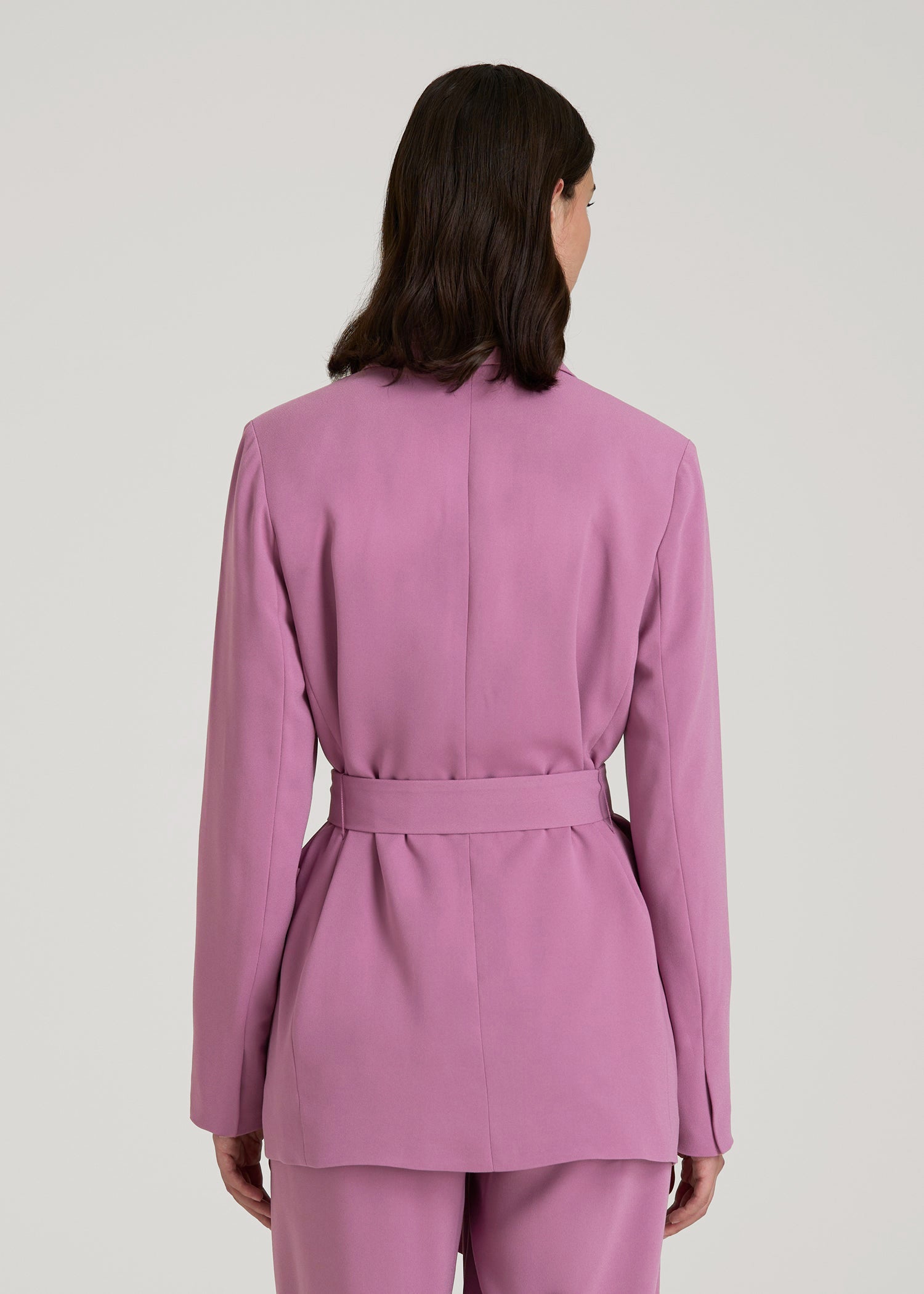 American Tall For Sale | Crepe Wrap Blazer for Tall Women in Argyle Purple
