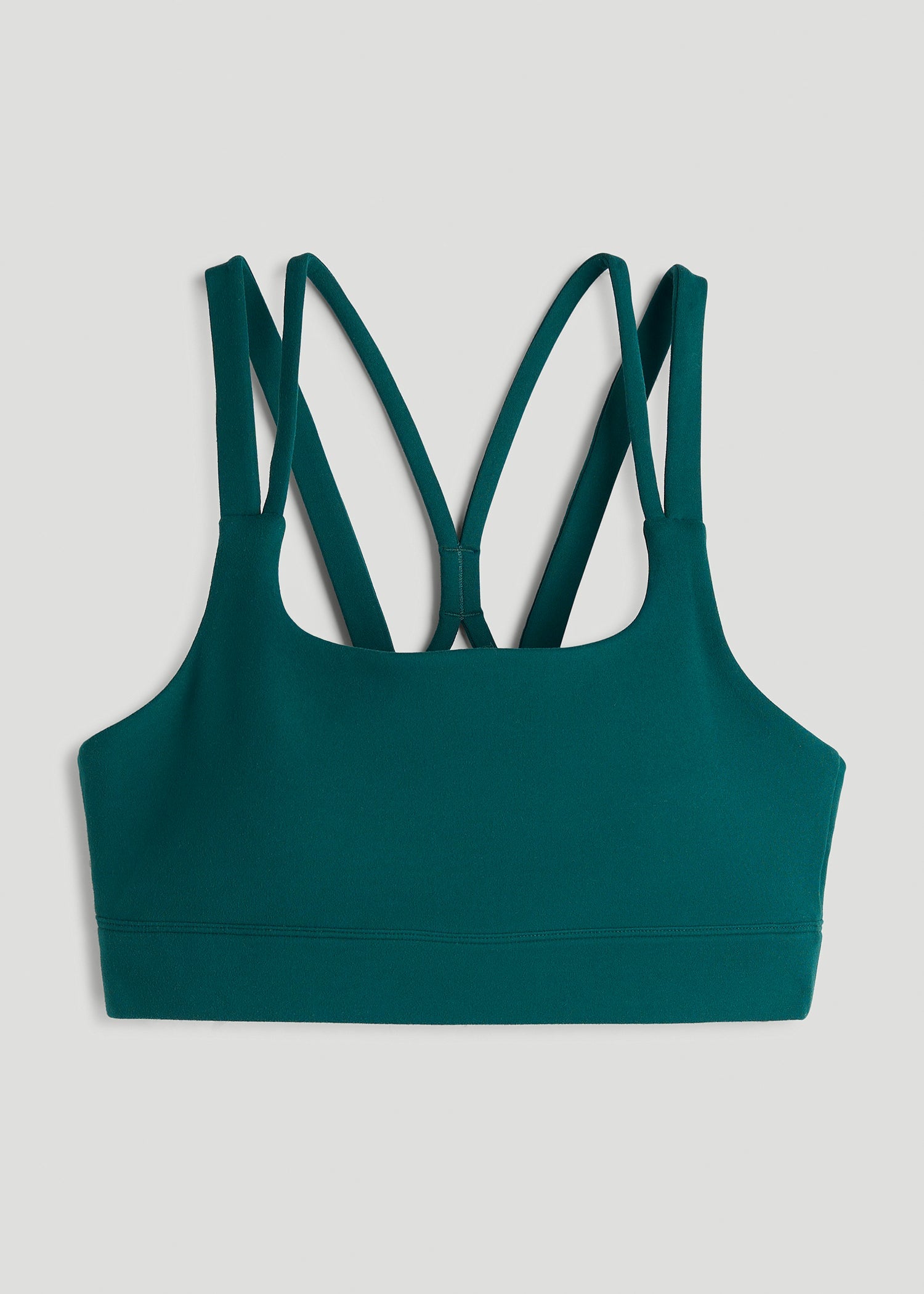 American Tall Online Shop | Balance Multi-Strap Sports Bra for Tall Women in Deep Teal