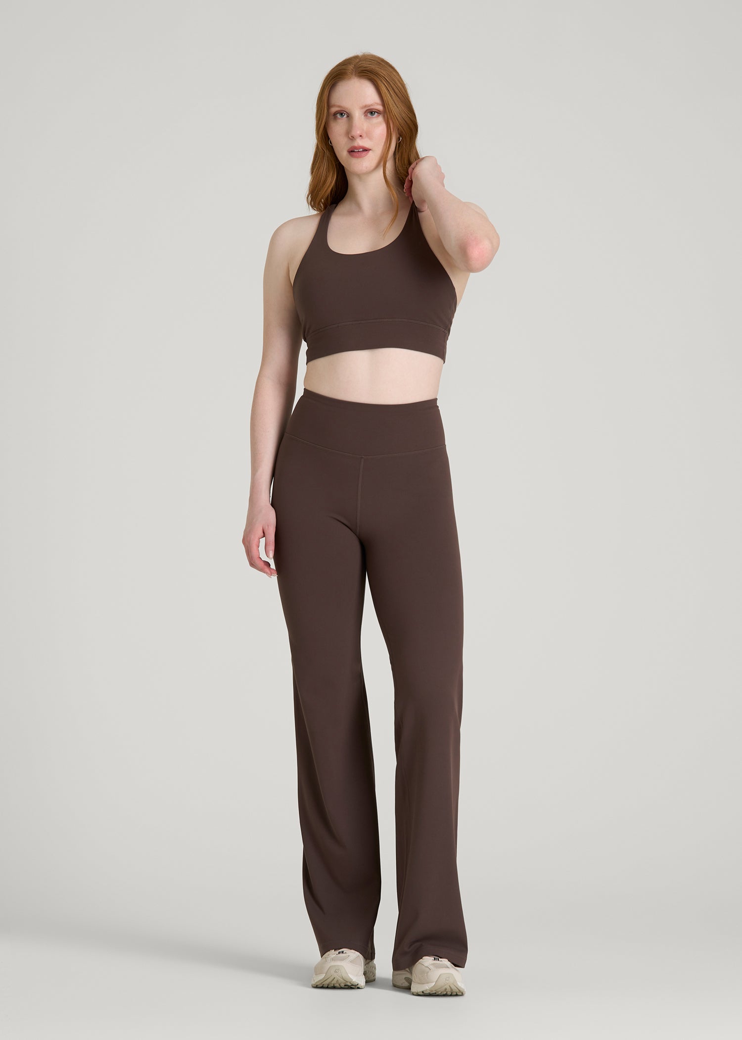 American Tall Online | Balance Crisscross Sports Bra for Tall Women in Espresso