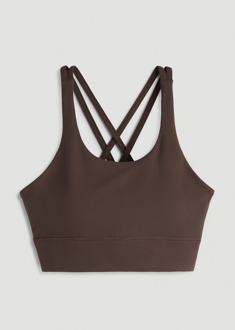 American Tall Online | Balance Crisscross Sports Bra for Tall Women in Espresso
