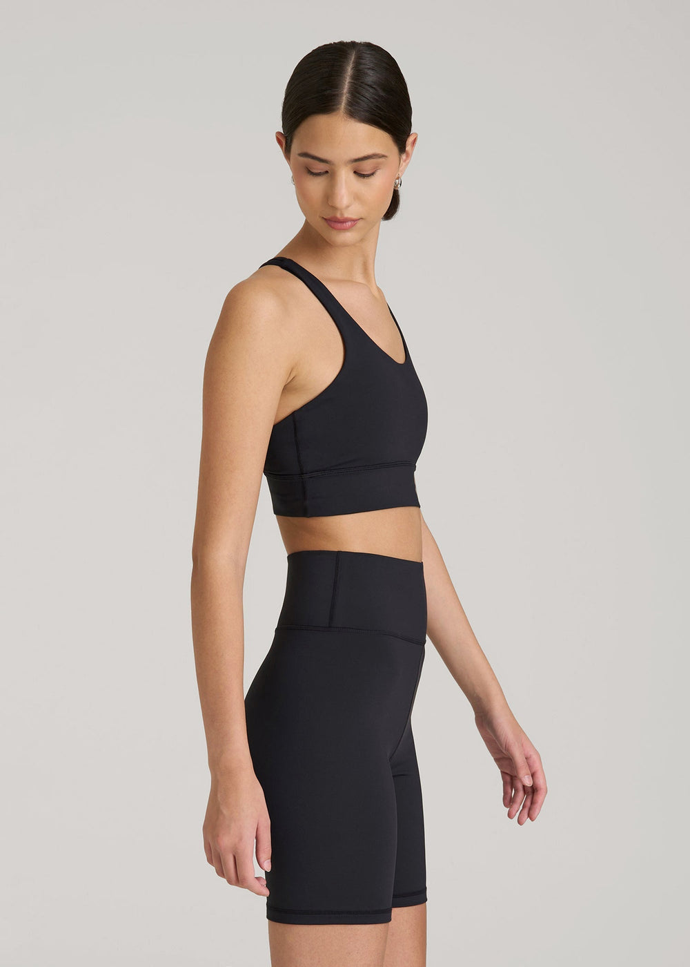 American Tall Sale | Balance Crisscross Sports Bra for Tall Women in Black