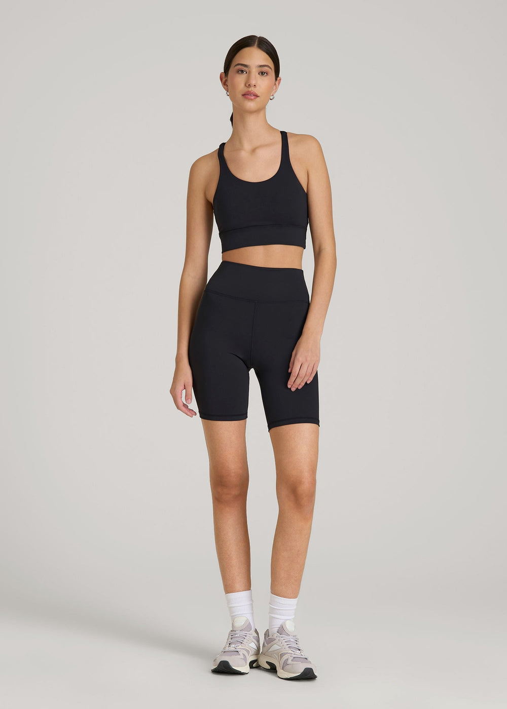 American Tall Sale | Balance Crisscross Sports Bra for Tall Women in Black