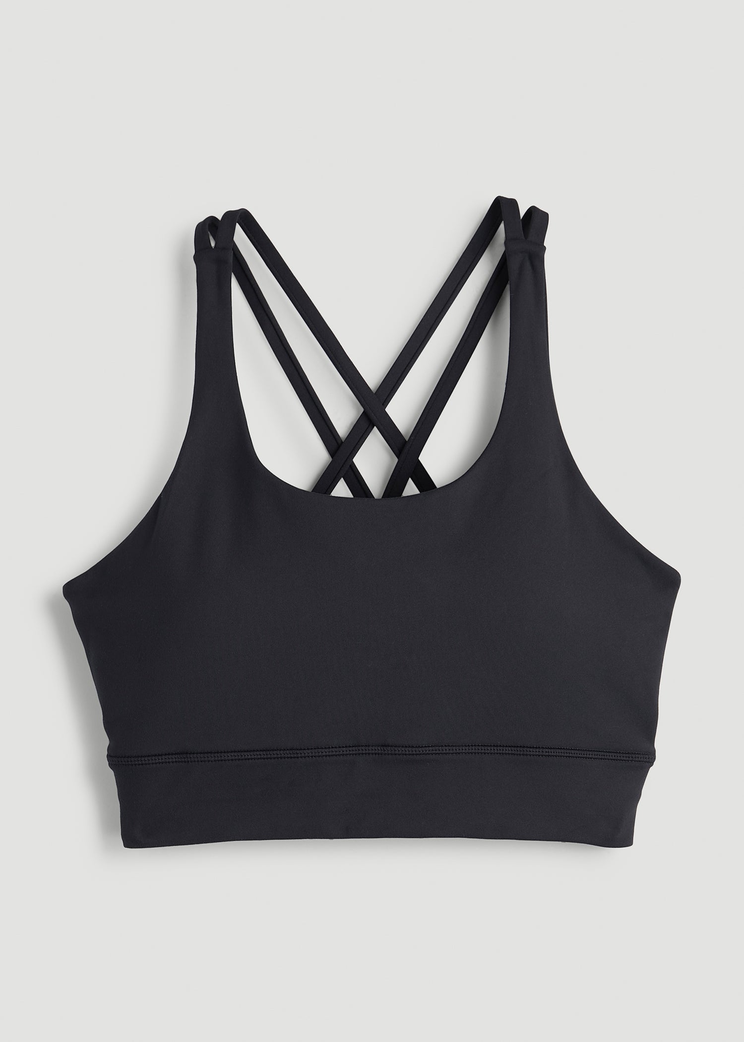 American Tall Sale | Balance Crisscross Sports Bra for Tall Women in Black