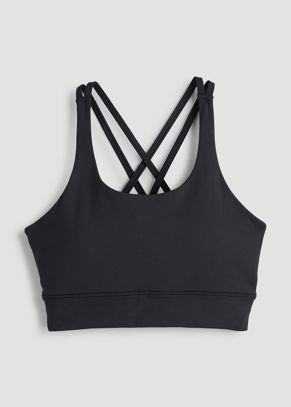 American Tall Sale | Balance Crisscross Sports Bra for Tall Women in Black