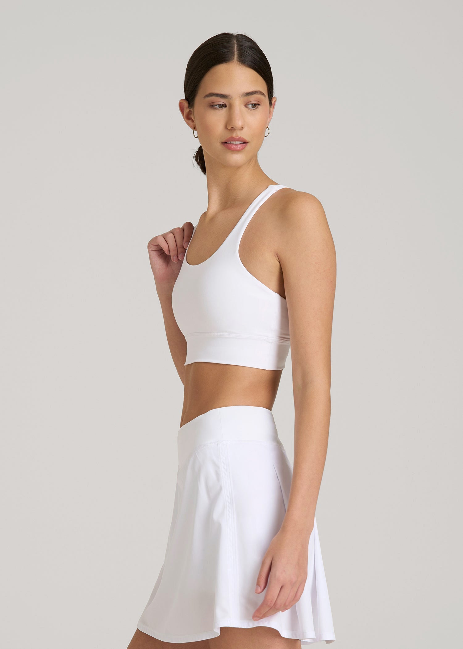 American Tall Outlet | Balance Crisscross Sports Bra for Tall Women in Bright White