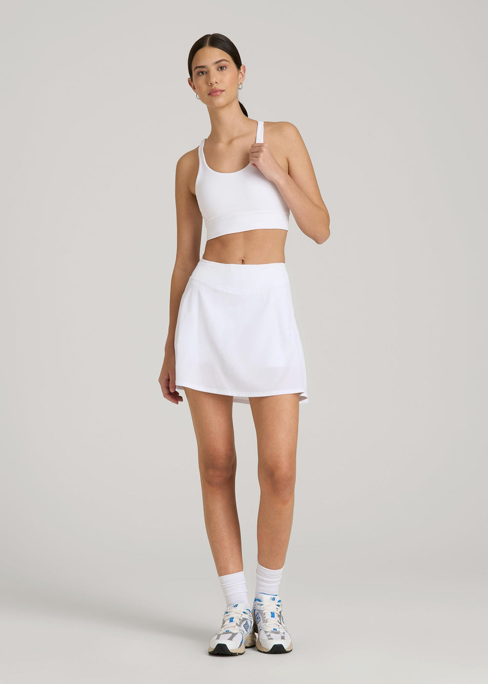American Tall Outlet | Balance Crisscross Sports Bra for Tall Women in Bright White